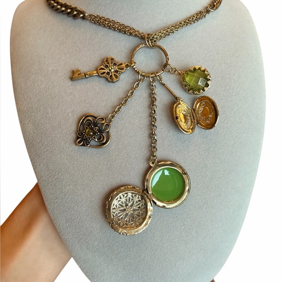 ROBERT ROSE Green Locket Necklace - Picture 3 of 6